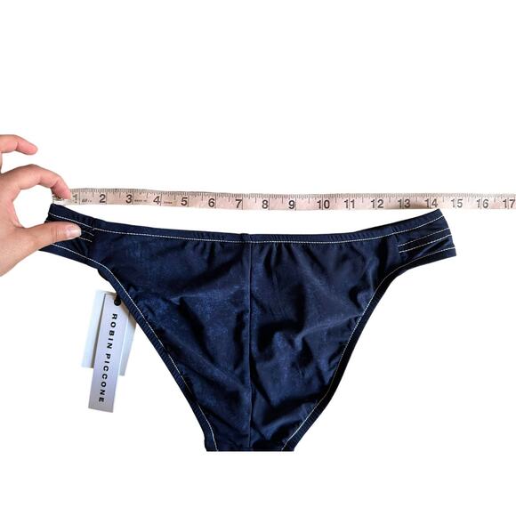 Robin Piccone Valeria indigo low rise bikini bottoms‎ size Small NEW - Picture 8 of 10